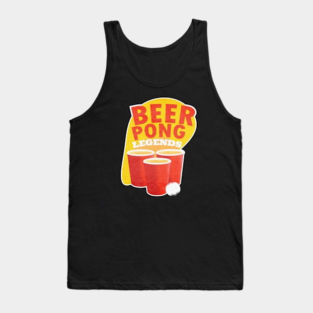 Beer Pong Legends Drinking Game Team Tank Top by Sassee Designs